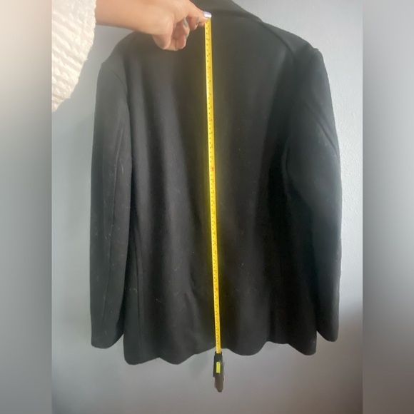 Old Navy Black Double Breasted Wool Blend Pea Coat Size M - Picture 7 of 7